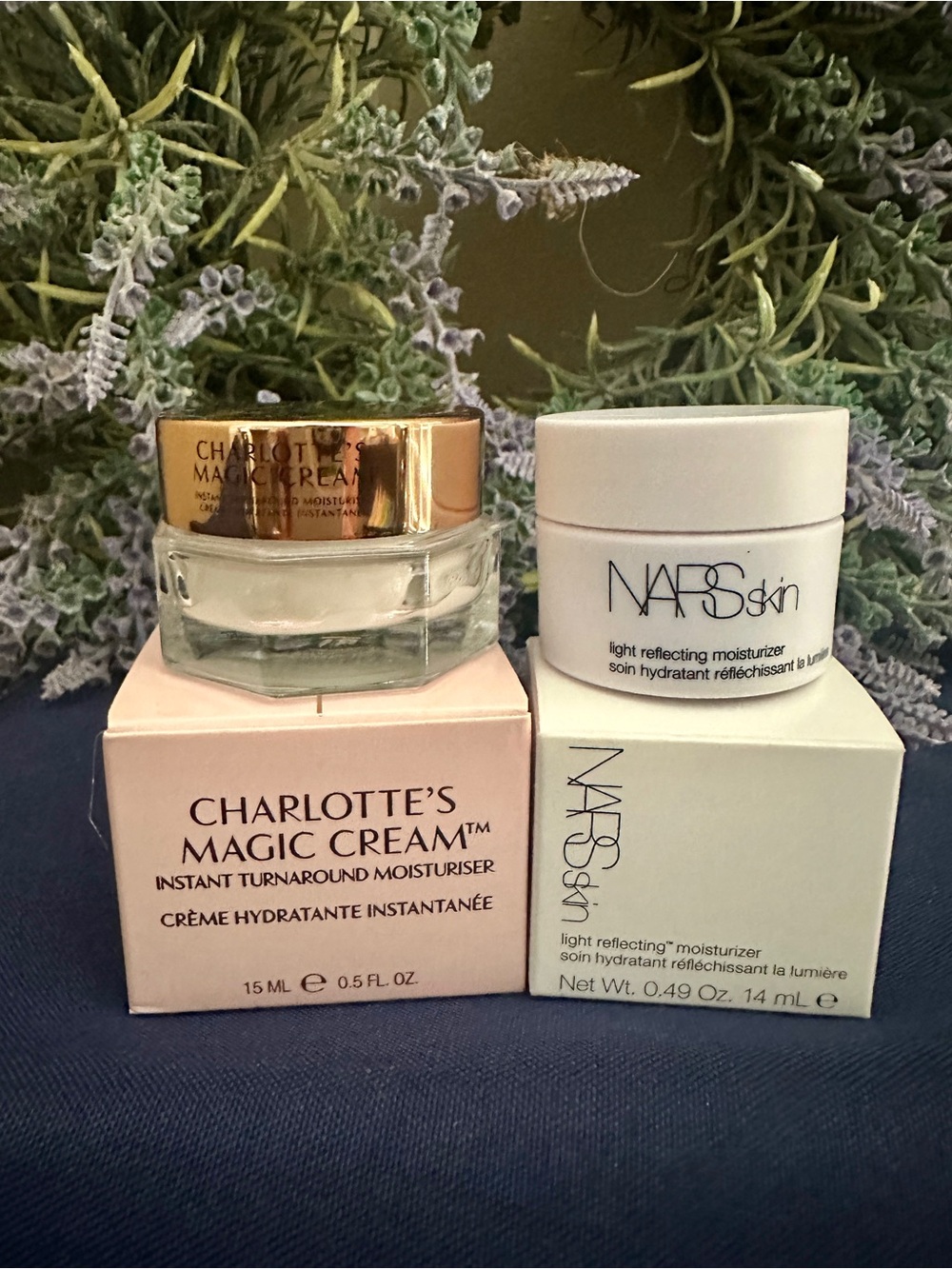 Charlotte Tilbury Gold-Lid Magic Cream Jar and NARSskin Moisturizer BNIB